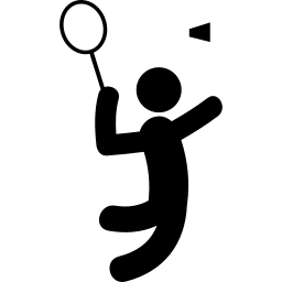 Badminton player icon